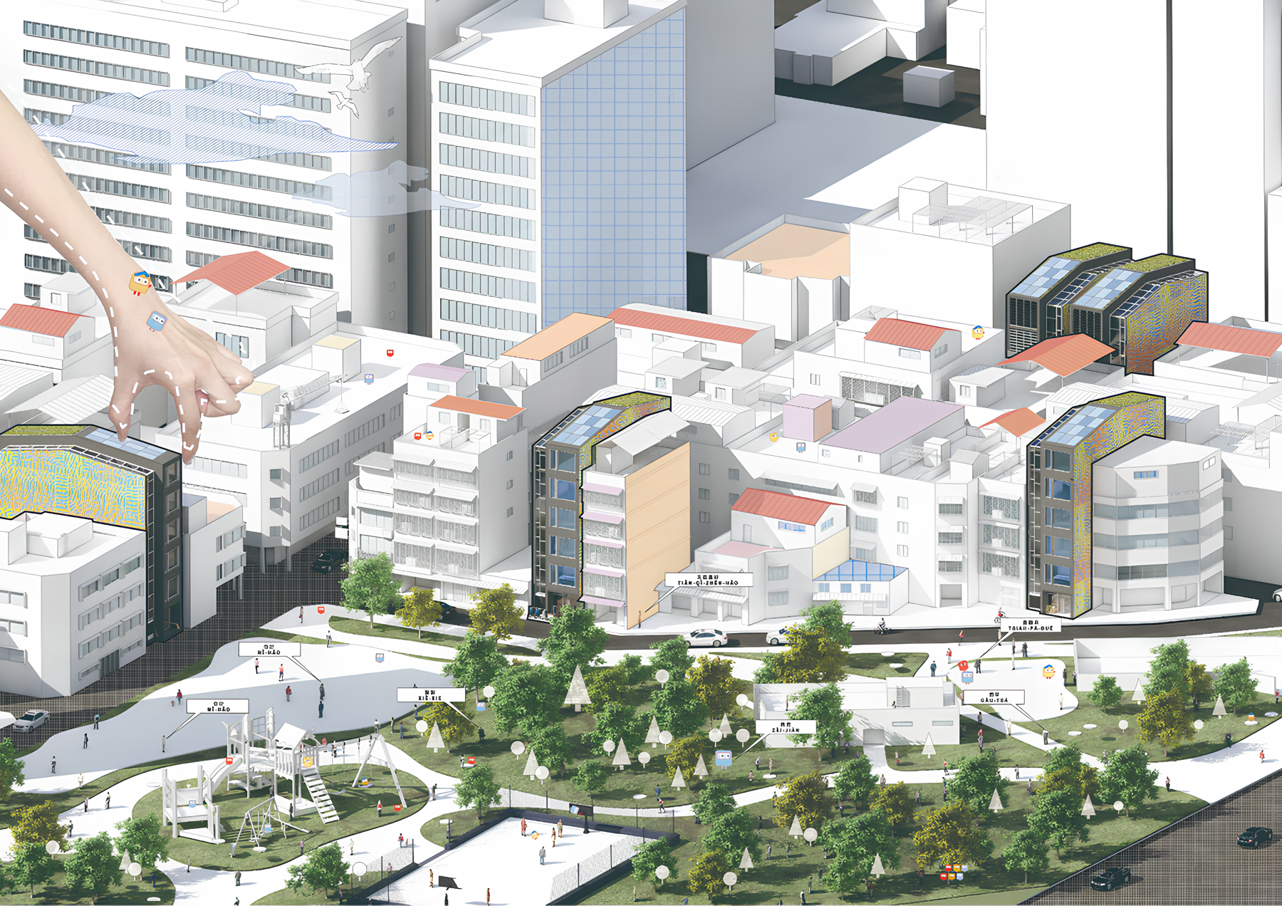 1 House for All — mid-way housing inserted into urban-renewal gaps